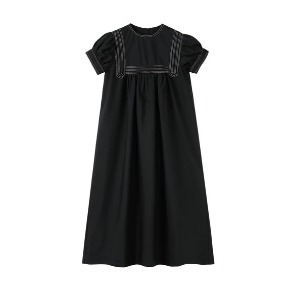 Nou Nelle Black Ribbon Trimmed Maxi Dress - Picture 1 of 2